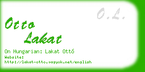 otto lakat business card
